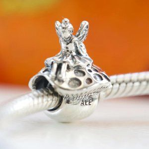 PANDORA Fairy and Mushroom Silver Charm 791734